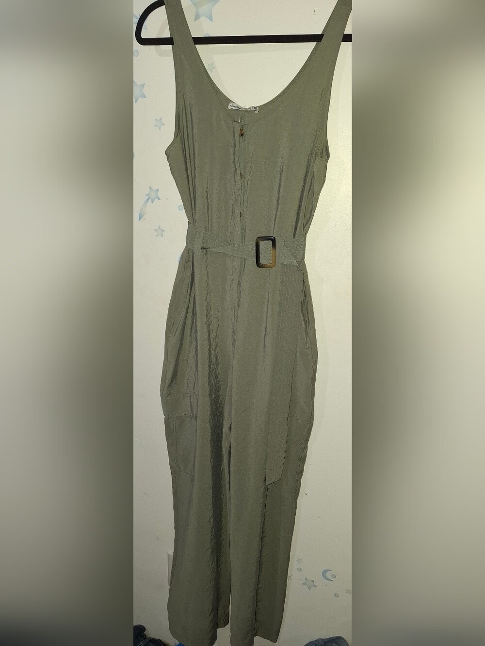 Abercrombie & Fitch Olive Green Jumpsuit Medium Tall